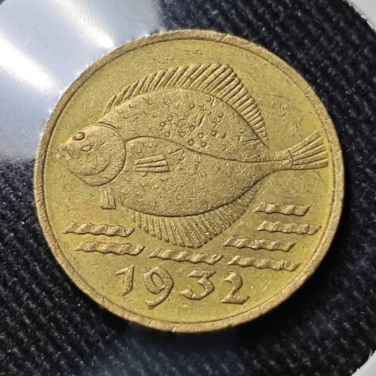 KK钱币收藏小铺  第398期 百期特拍（四拍之二） 2月预留时间 周末发货  1932但泽5芬尼铜币