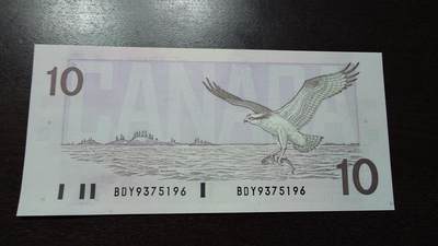 【新年十二拍】世界钱币～微拍第233期暨2026年第12期  多款老库存低价起拍 - 1989年加拿大10元 全新绝品无4尾号196