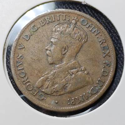 KK钱币收藏小铺  第391期  2月预留时间 周末发货 -  1921澳大利亚半便士铜币