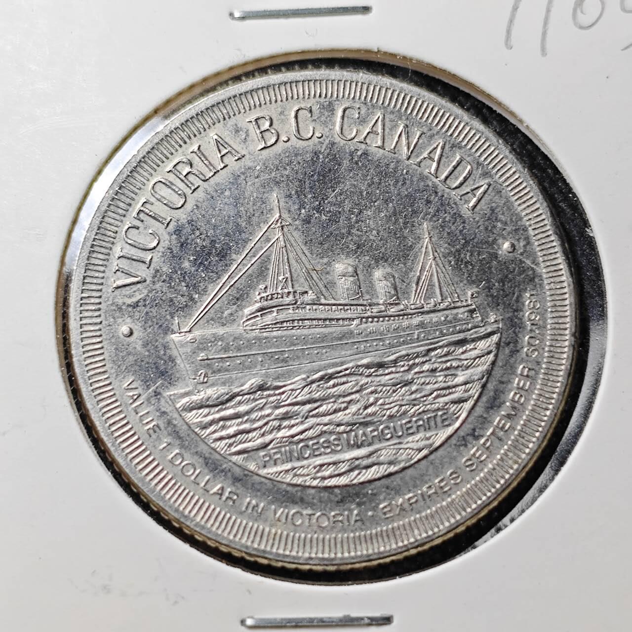 KK钱币收藏小铺  第391期  2月预留时间 周末发货  加拿大一元代币