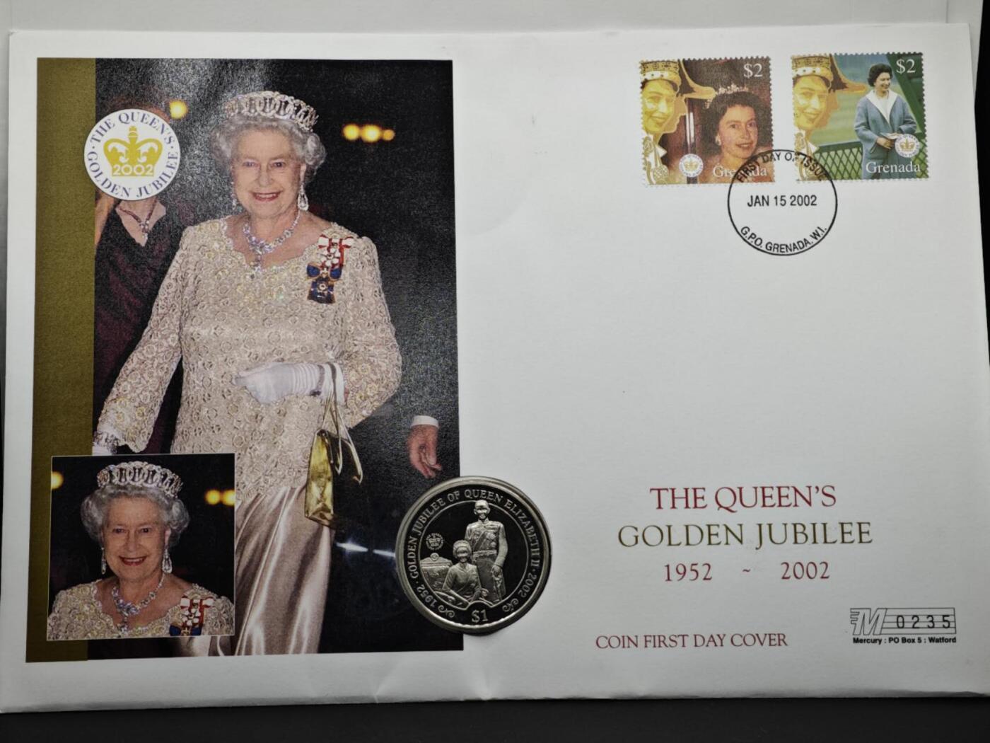 【淘币小摊】限时拍第八百六十二拍  克朗币邮币封场  满百包邮可预留两周  周一统一发货  塞拉利昂2002年女王登基金禧1元纪念币邮币封