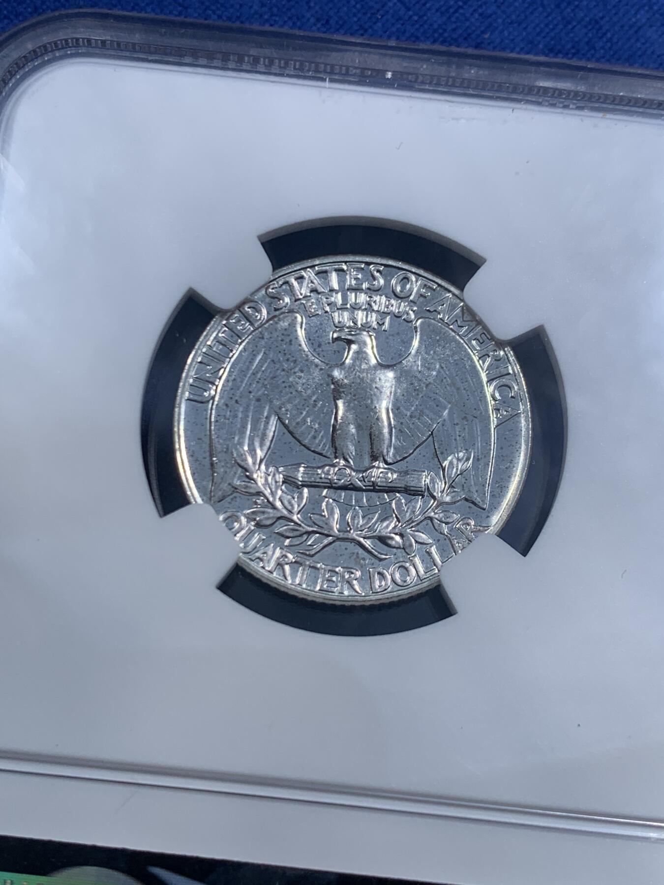 《竞宝斋》第463-465场 周日，周一，周二，3场连拍 （全场包邮）欢迎送拍 NGC PF65 美国1956年华盛顿25分精制银币