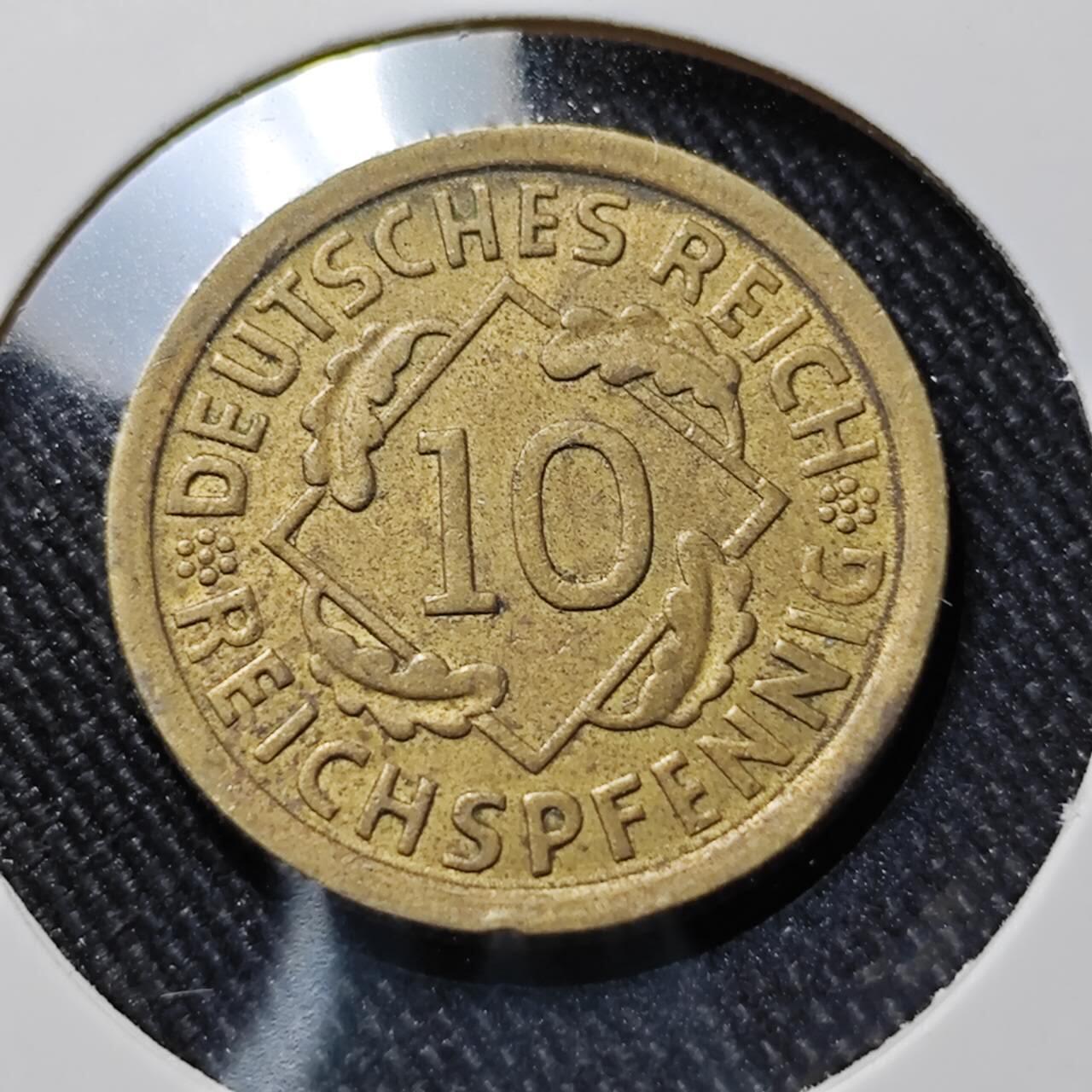 KK钱币收藏小铺  第391期  2月预留时间 周末发货  1932魏玛10分