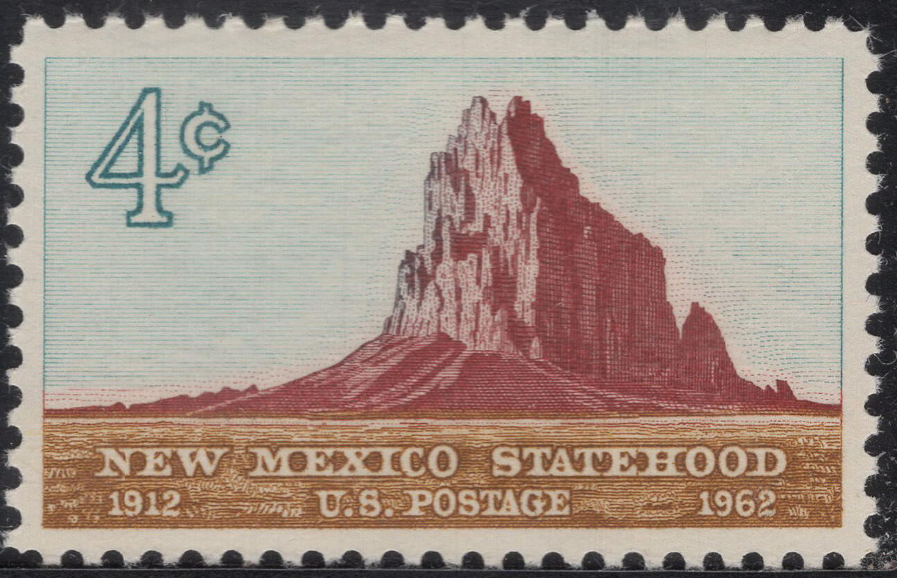洪涛臻品批发群 精选邮票限时拍卖第1244期  1962美国新墨西哥建州50年-希普罗克山 1全新 雕刻版原胶全品！