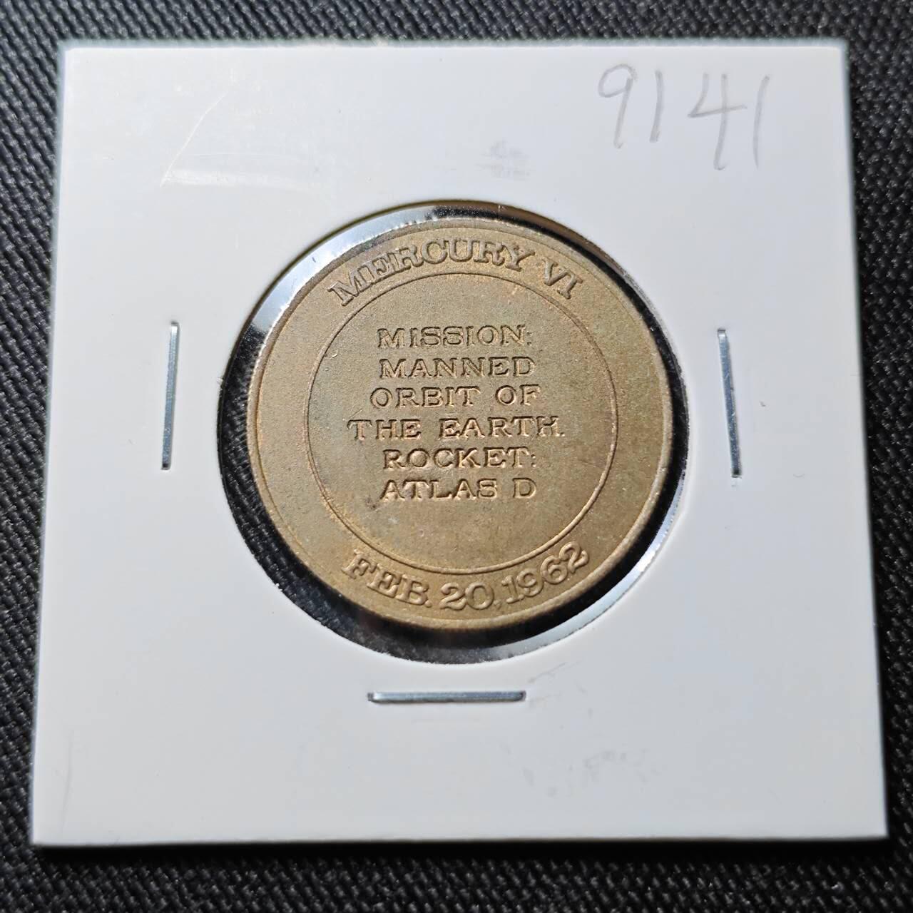 KK钱币收藏小铺  第391期  2月预留时间 周末发货  美国航天纪念铜章
