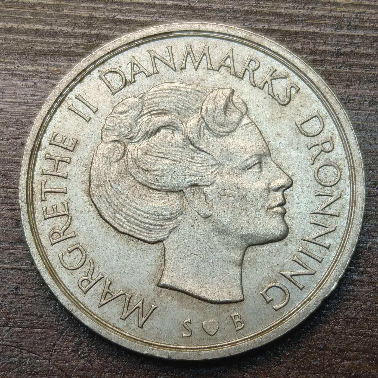 【铜匠收藏】★第143★散币专场 不寄存，30包邮。不满30元，支付5元运费。《接受代拍 代送NGC评级》 49【无寄存】1978年 丹麦 1克朗 玛格丽特二世女王