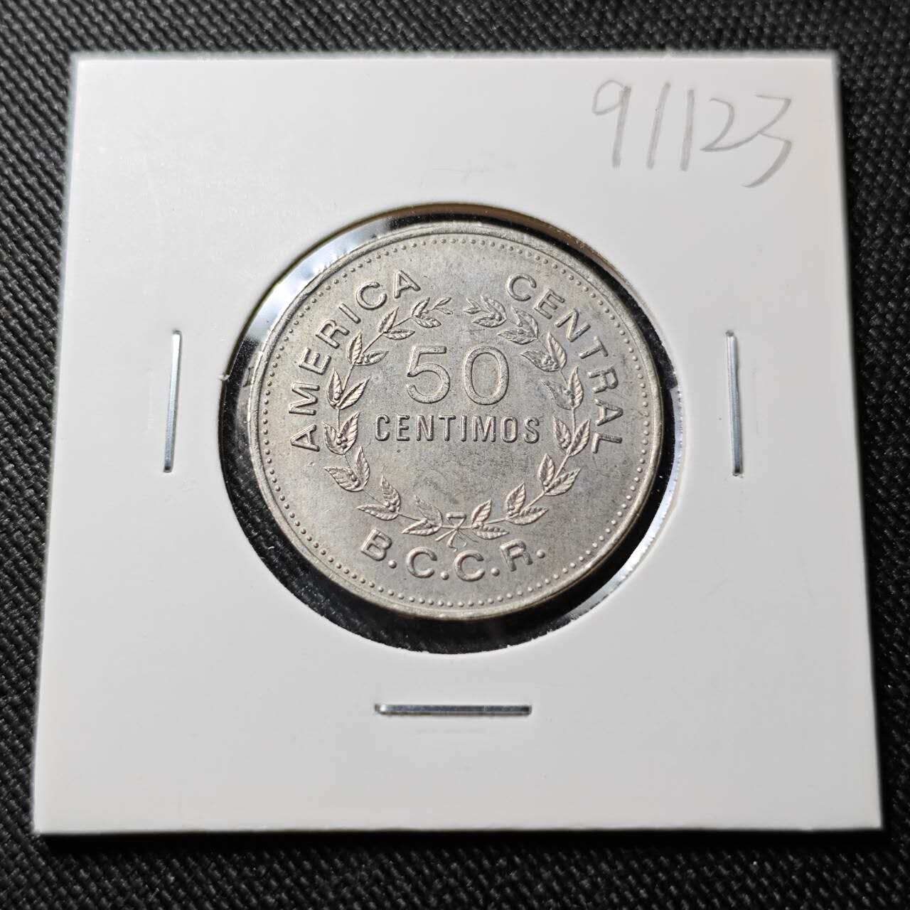 KK钱币收藏小铺  第391期  2月预留时间 周末发货 1976哥斯达黎加50分 