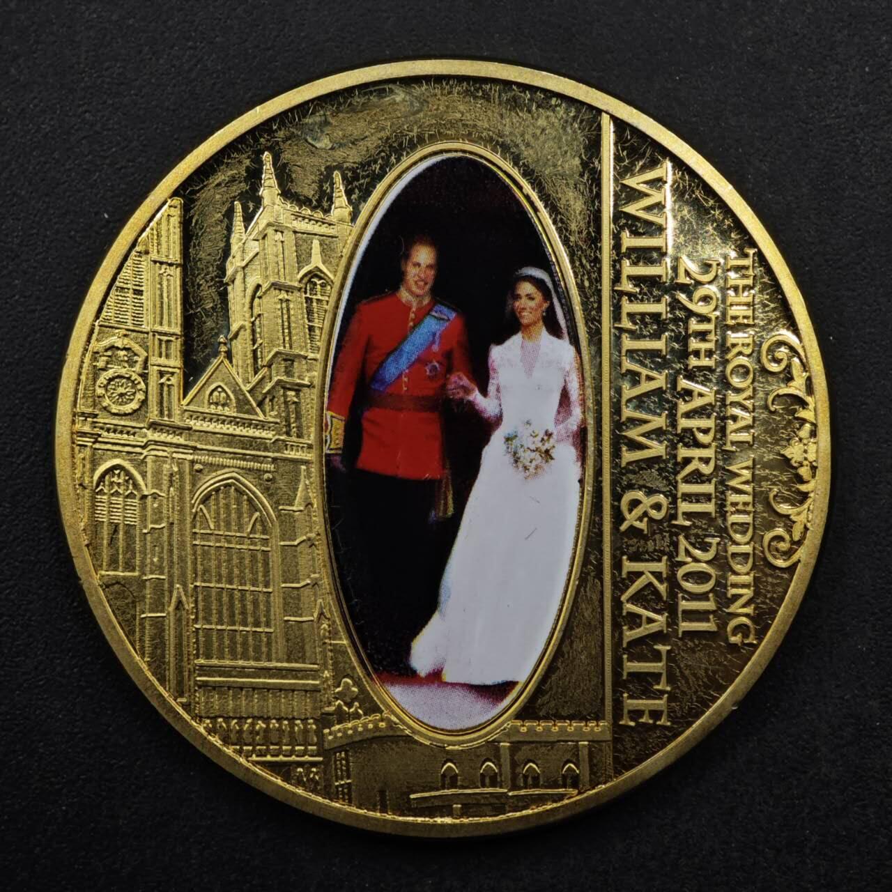 【淘币小摊】限时拍第八百六十二拍  克朗币邮币封场  满百包邮可预留两周  周一统一发货  英国威廉王子大婚纪念章