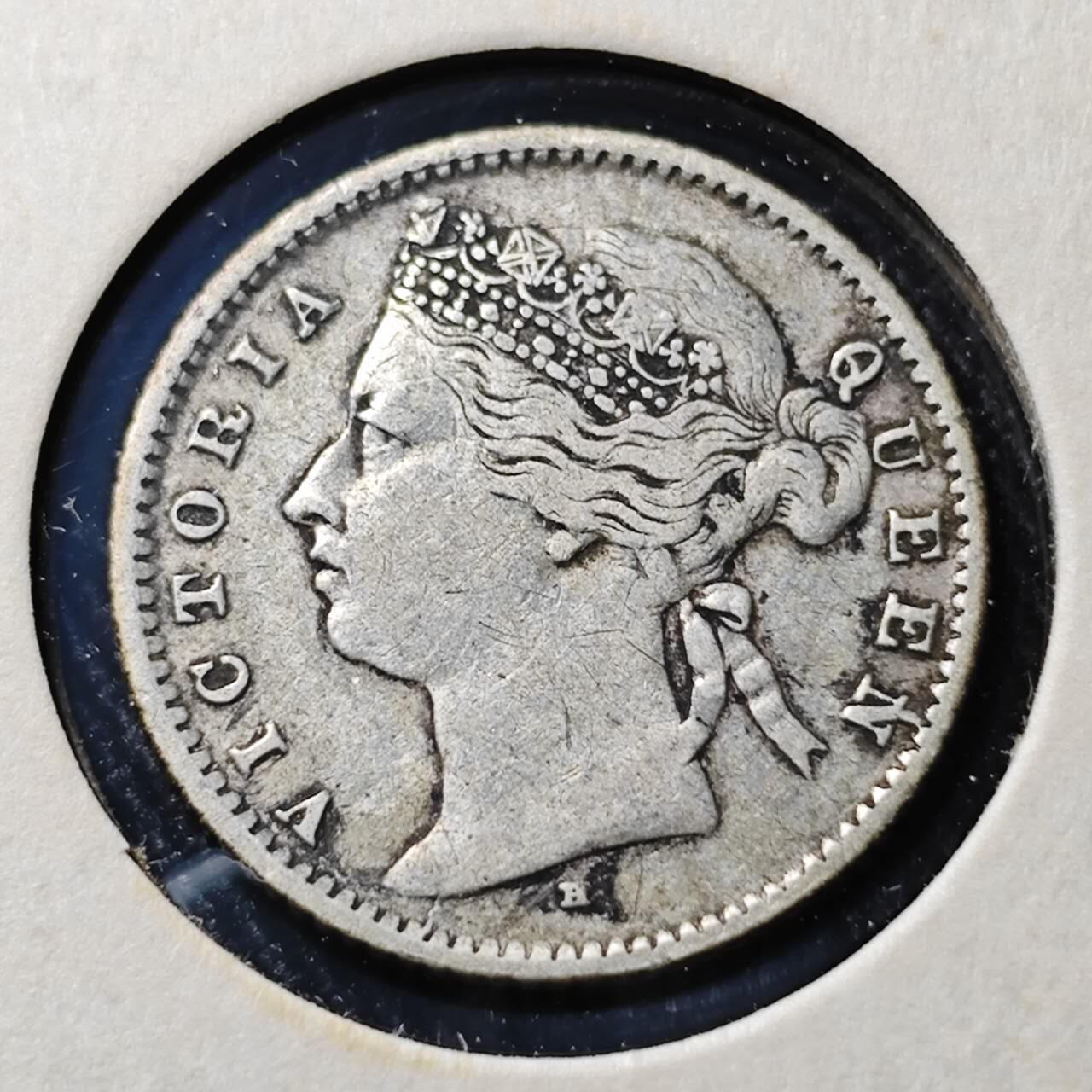 KK钱币收藏小铺  第398期 百期特拍（四拍之二） 2月预留时间 周末发货  1877英属维多利亚女王毛里求斯20分银币