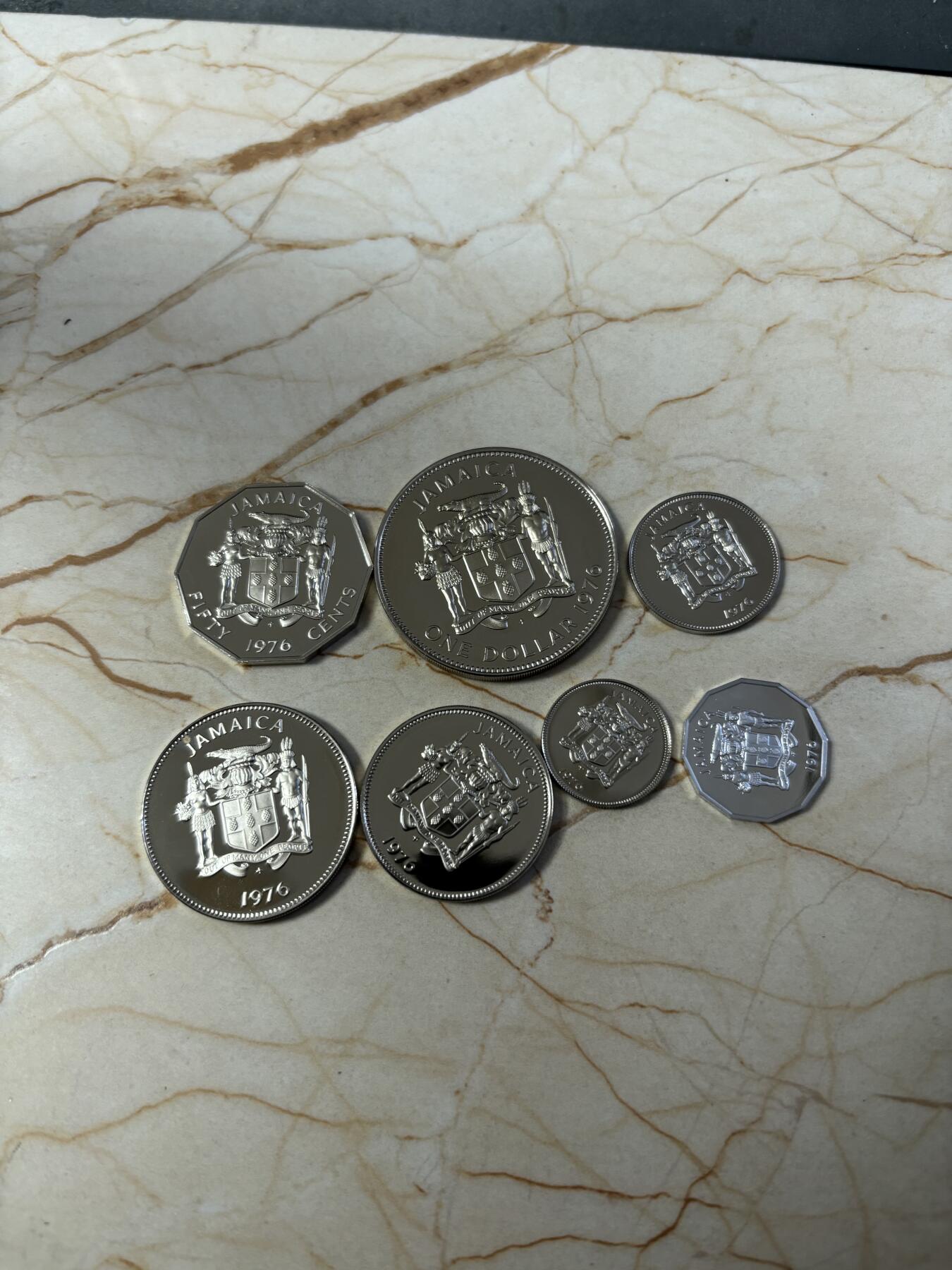 第190期拍卖 牙买加1976年7枚精制纪念币套
