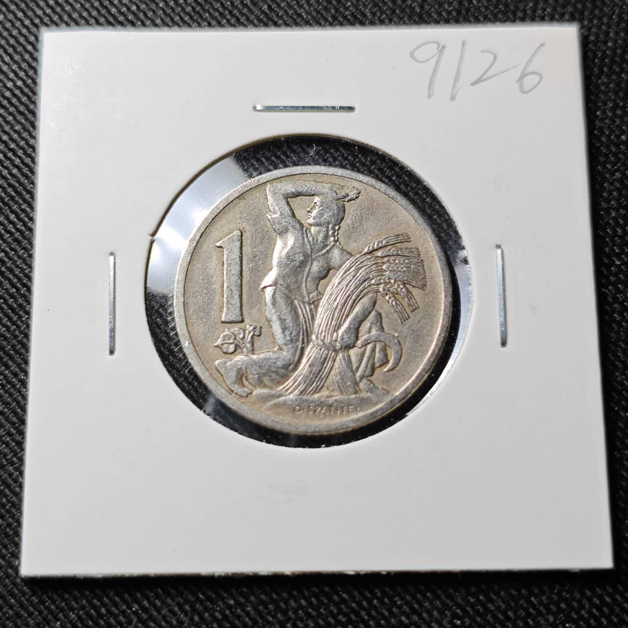 KK钱币收藏小铺  第391期  2月预留时间 周末发货  1922捷克1克朗