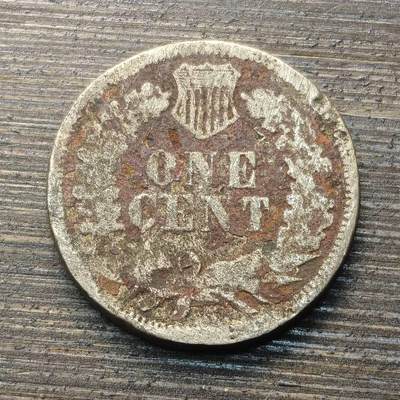 【铜匠收藏】★第144★散币专场 不寄存，30包邮。不满30元，支付5元运费。《接受代拍 代送NGC评级》 - 20【无寄存】美国 1861年 1分 印第安人 花环 盾牌 青铜币