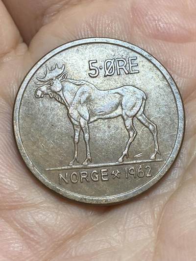 2026年第十七场(总第一百八十六场）外国好品散币场(免佣金) - 挪威🇳🇴1962年5欧尔(奥拉夫五世第一版)