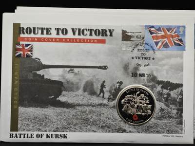 【淘币小摊】限时拍第八百六十二拍  克朗币邮币封场  满百包邮可预留两周  周一统一发货  - 直布罗陀2004年二战胜利节点克朗纪念币邮币封