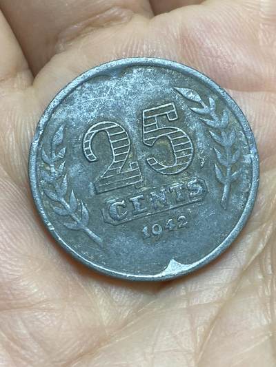 2026年第十七场(总第一百八十六场）外国好品散币场(免佣金) - 荷兰🇳🇱1942年25分(二战德国占领时期)