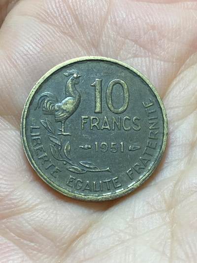 2026年第十七场(总第一百八十六场）外国好品散币场(免佣金) - 法兰西第四共和国1951年10法郎