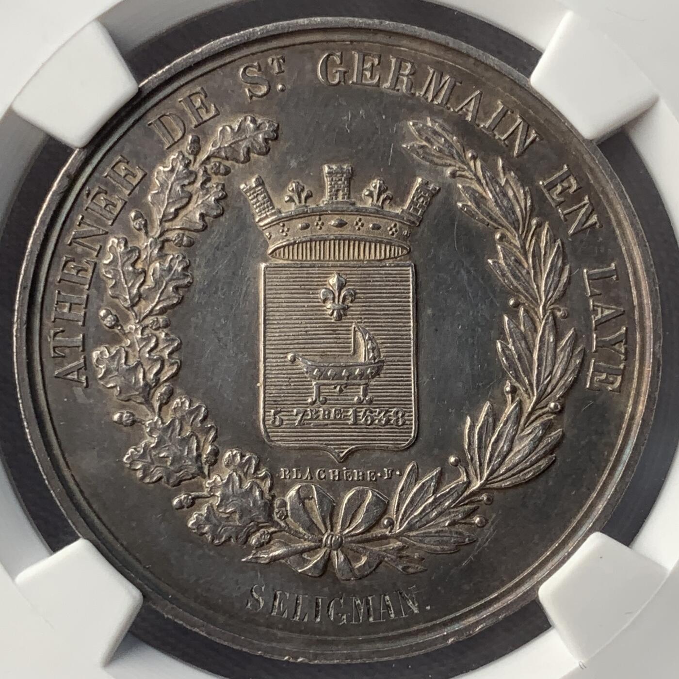 掌中浮雕-藏着的欧洲第052场 法国学校银质奖章，35mm