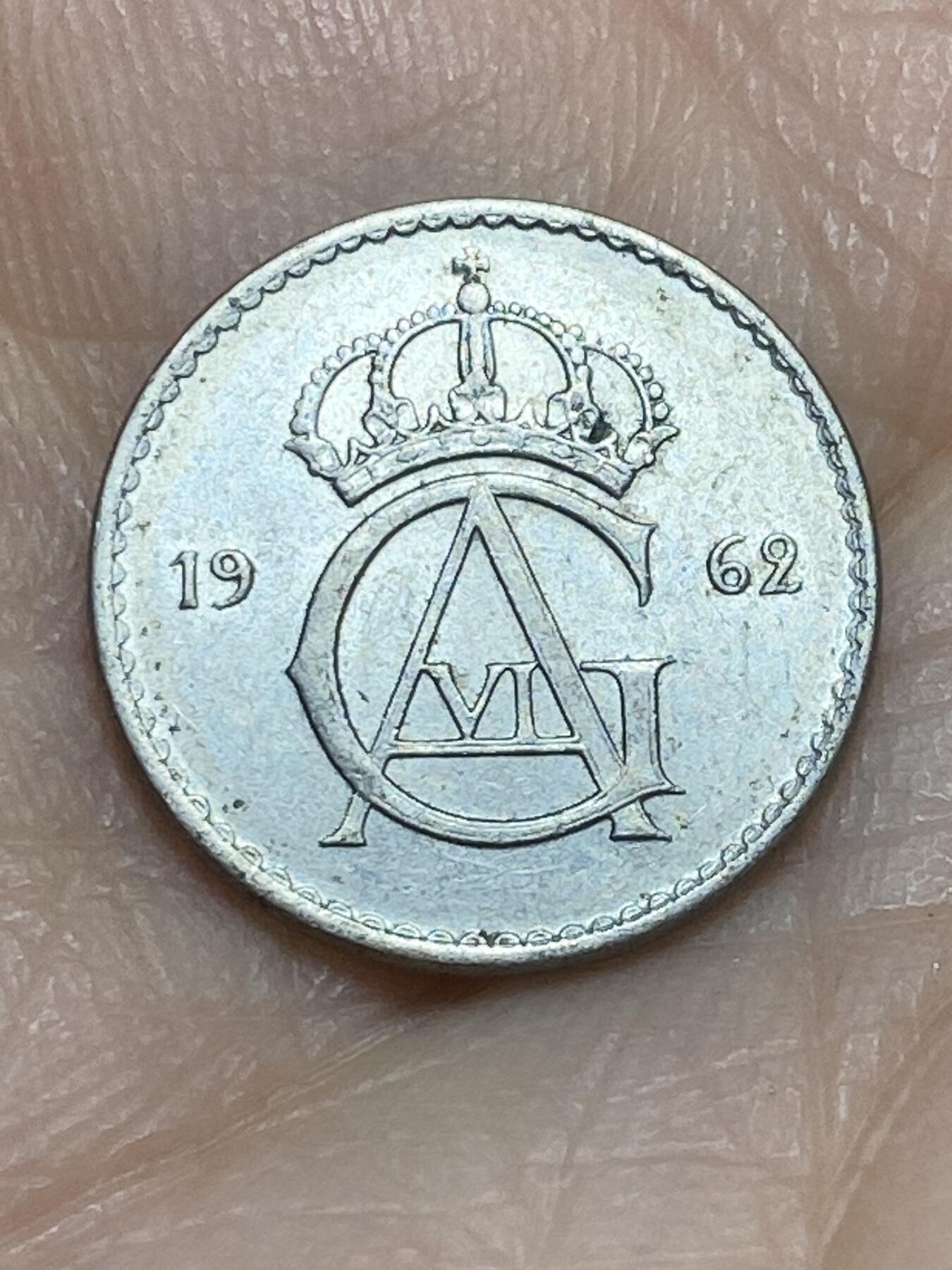 2026年第十七场(总第一百八十六场）外国好品散币场(免佣金) 瑞典🇸🇪1962年10欧尔(古斯塔夫六世第二版，首发年)