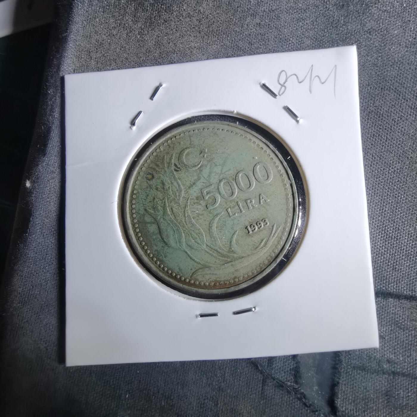 沼泽如烟--第982场 土耳其1993年5000里拉