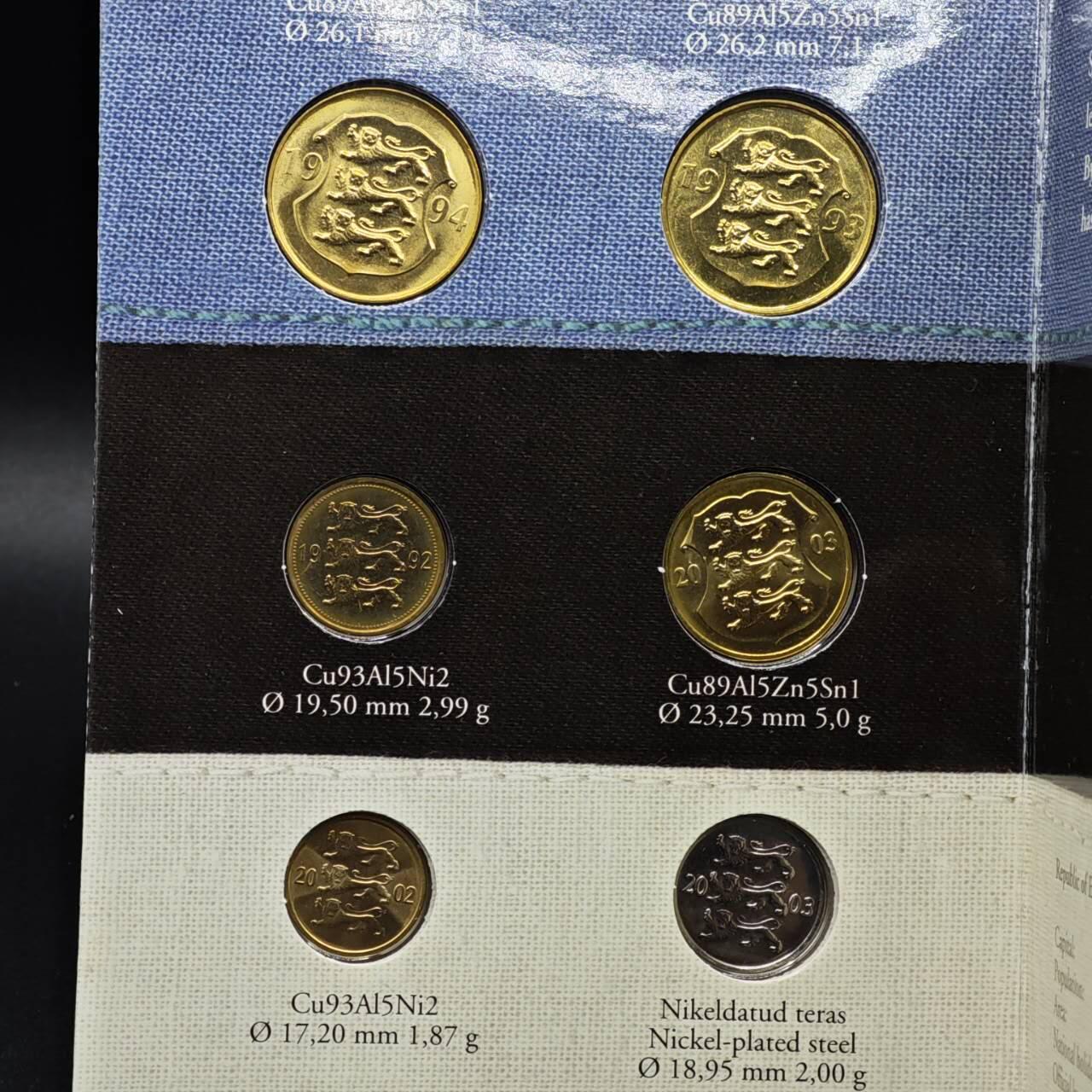 【淘币小摊】实时拍第八百六十一拍   银币套币场   满百包邮可预留二周 每周一统一发货   爱沙尼亚6枚套币