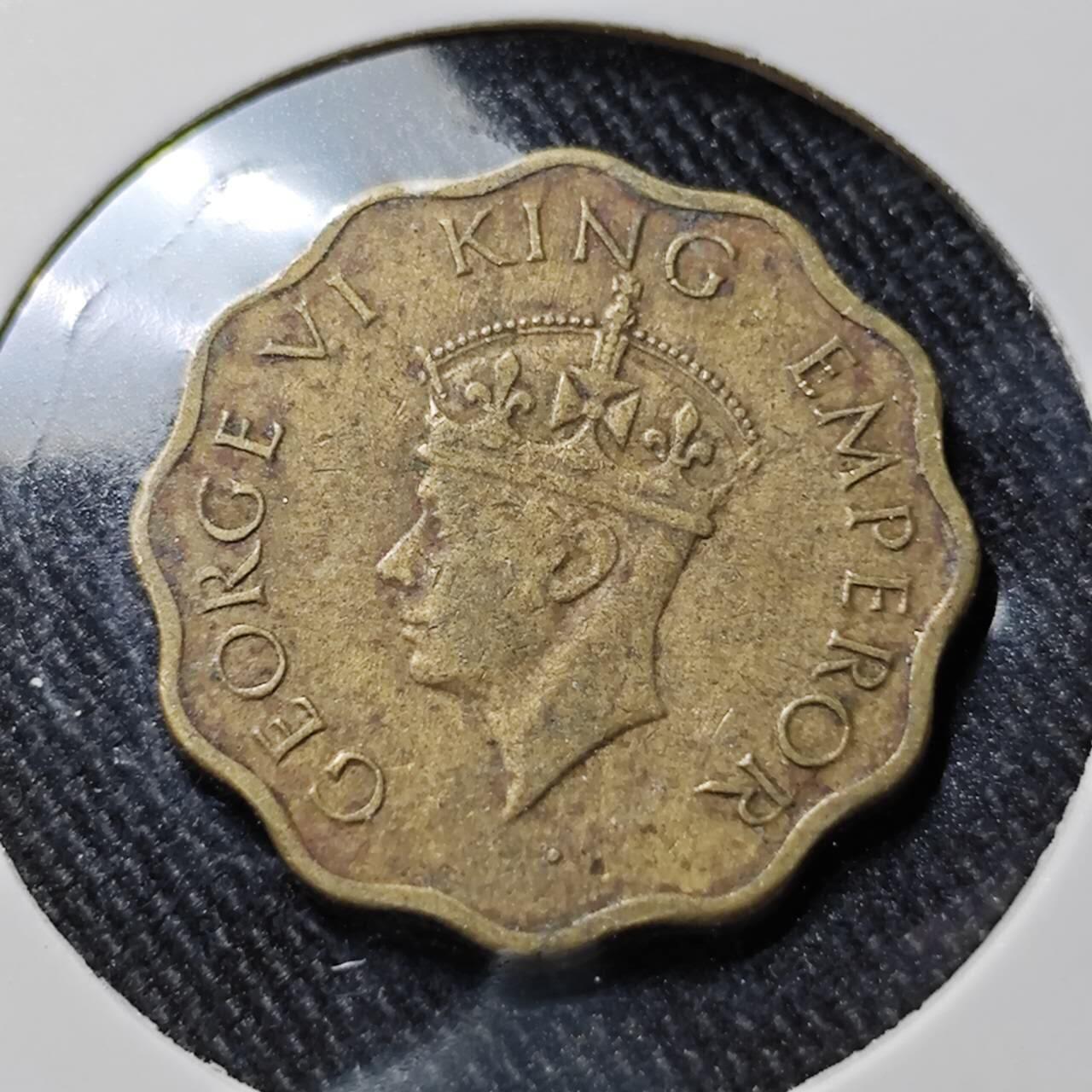 KK钱币收藏小铺  第391期  2月预留时间 周末发货  1945英属印度1安娜