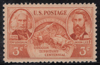 洪涛臻品批发群 精选邮票限时拍卖第1244期  - 1948美国俄勒冈百年-麦克洛夫林和杰森与大篷车1全新 雕刻版原胶全品！