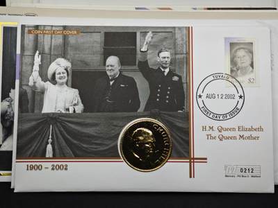 【淘币小摊】限时拍第八百六十二拍  克朗币邮币封场  满百包邮可预留两周  周一统一发货  - 英国1965年丘吉尔纪念币邮币封