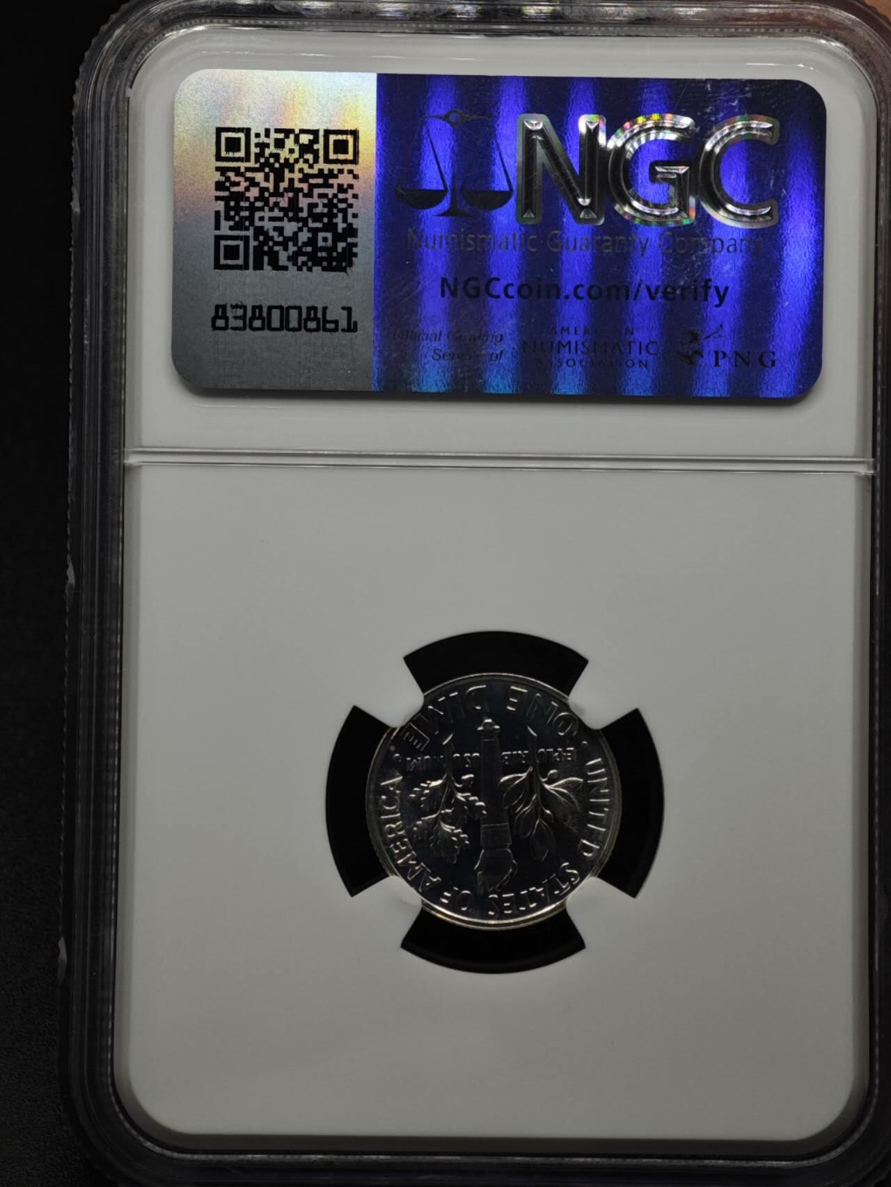 【淘币小摊】实时拍第八百六十一拍   银币套币场   满百包邮可预留二周 每周一统一发货   美国1967年罗斯福10分精制银币 NGC PF67