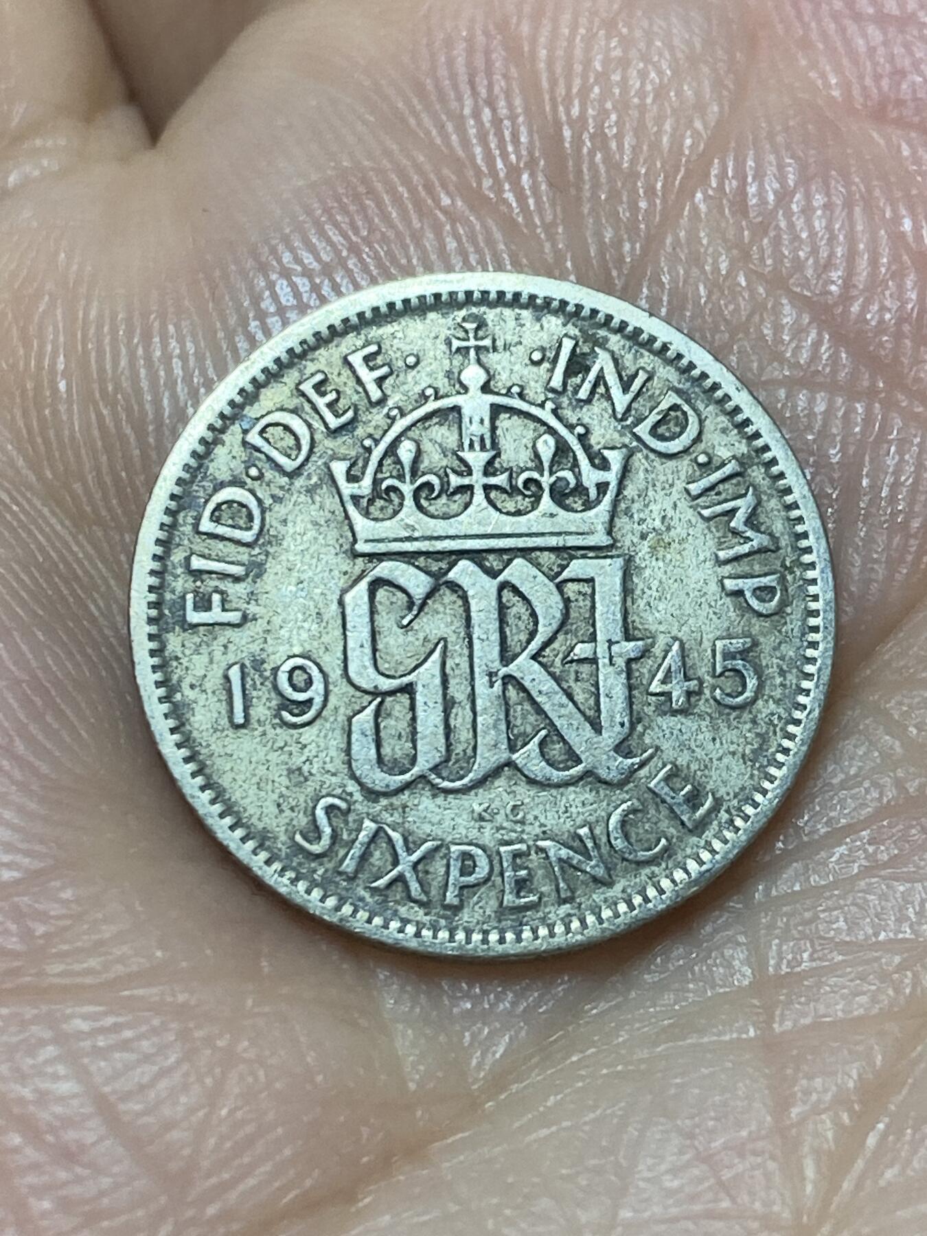 2026年第十七场(总第一百八十六场）外国好品散币场(免佣金) 英国🇬🇧1945年6便士银币(乔治六世第一版，500银)