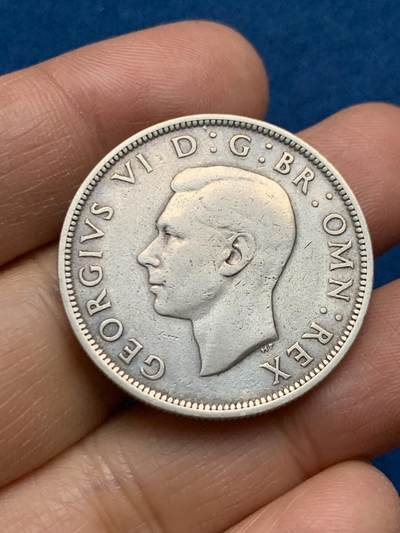 《竞宝斋》第463-465场 周日，周一，周二，3场连拍 （全场包邮）欢迎送拍 - 英国 1937年 乔治六世 半克朗银币 重13.92g