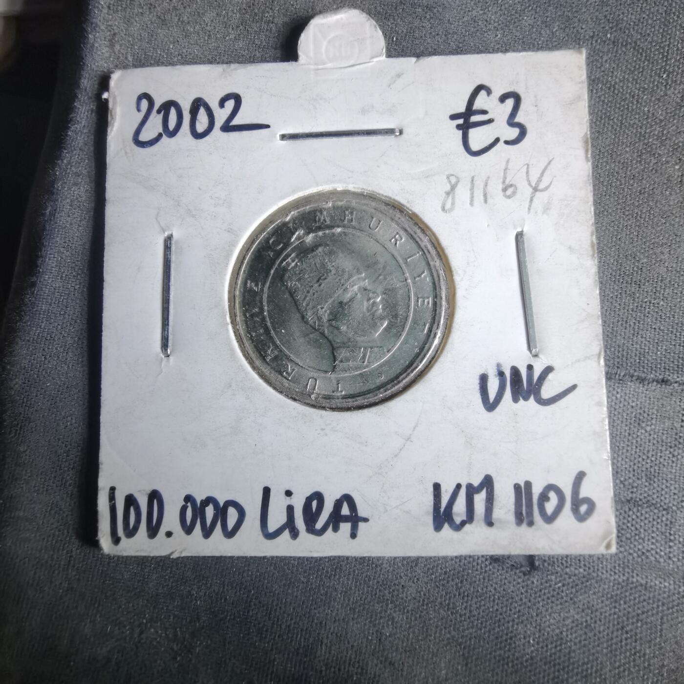 沼泽如烟--第981场 土耳其2002年10万里拉