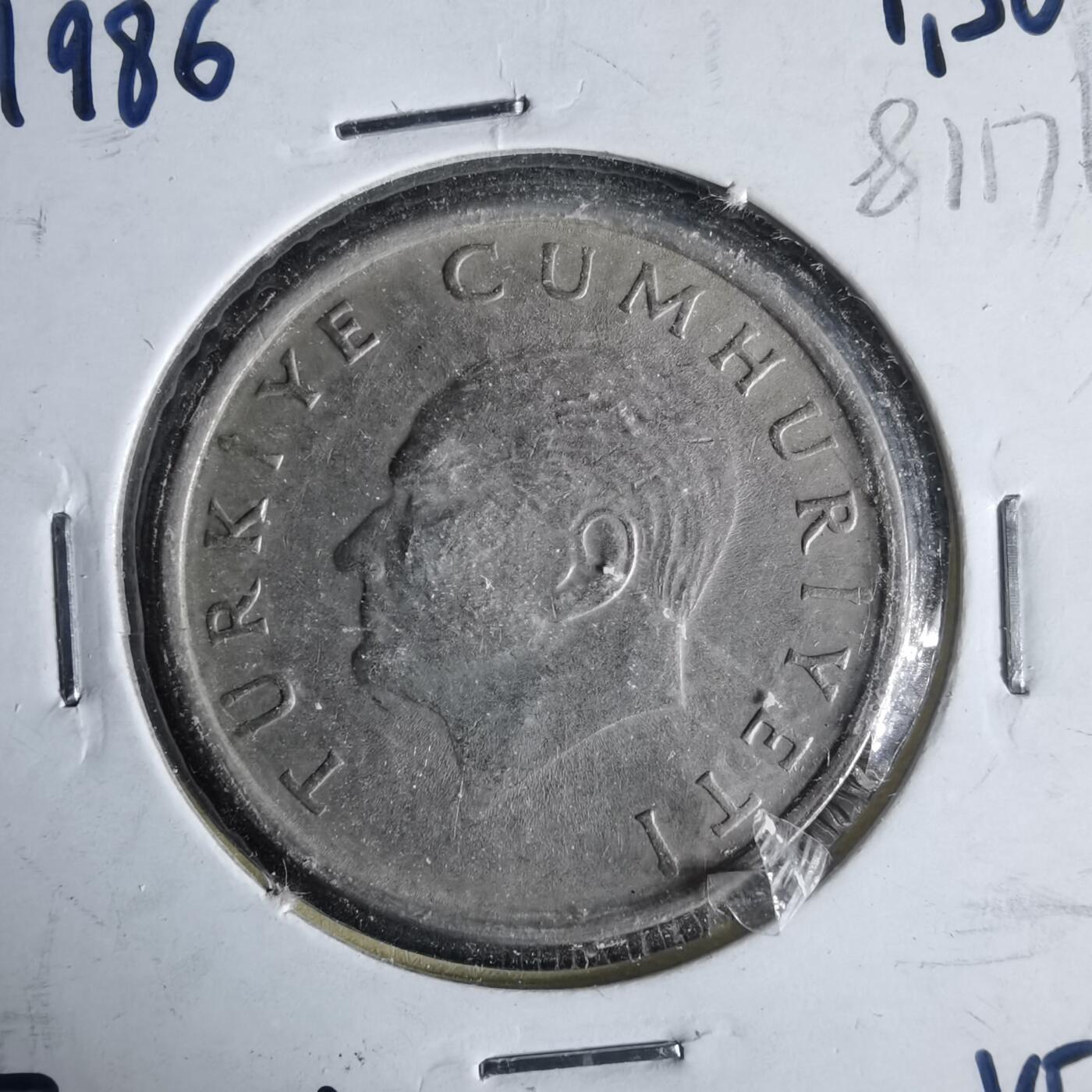 沼泽如烟--第981场 土耳其1986年50里拉