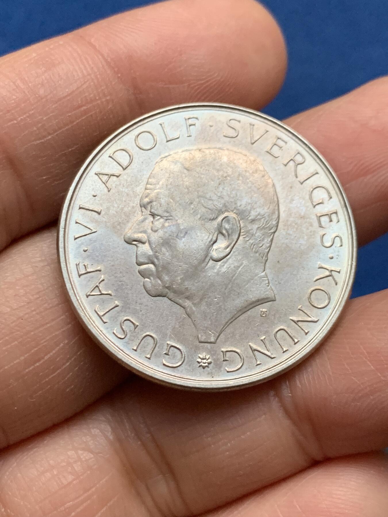 《竞宝斋》第463-465场 周日，周一，周二，3场连拍 （全场包邮）欢迎送拍 瑞典1972年10克朗银币 17.95g 830银