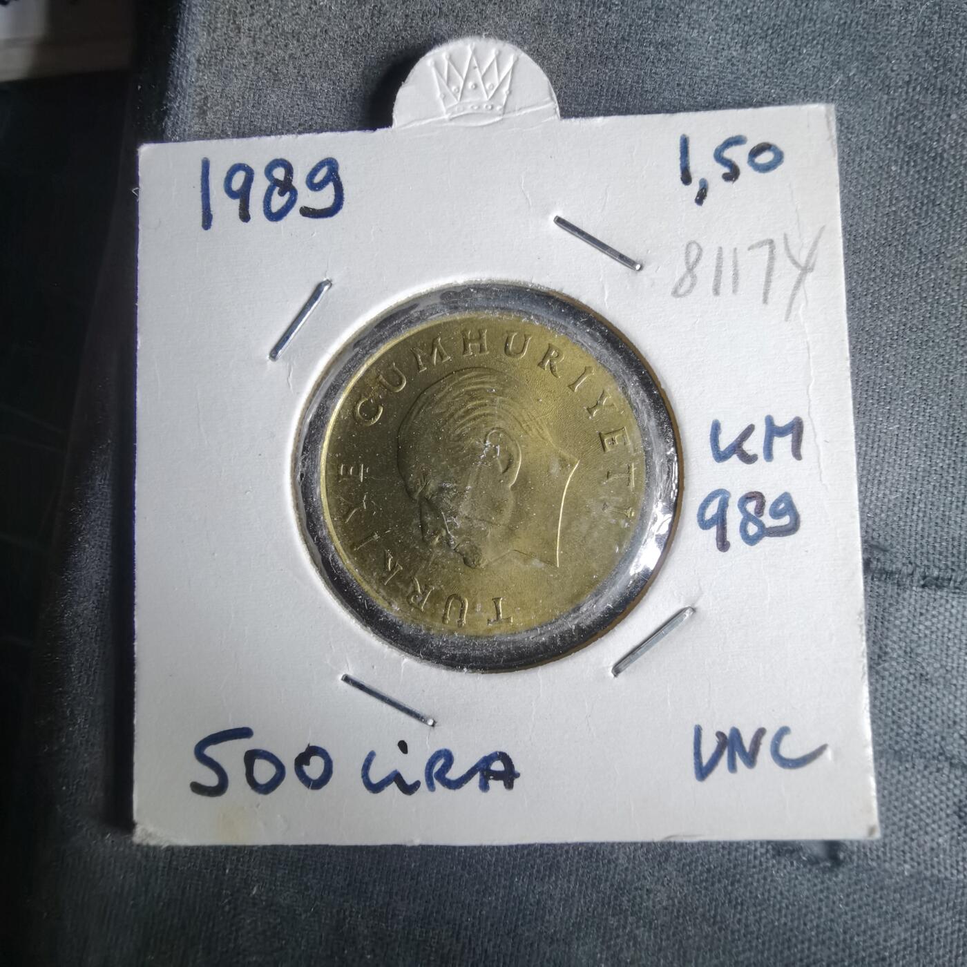 沼泽如烟--第981场 土耳其1989年500里拉