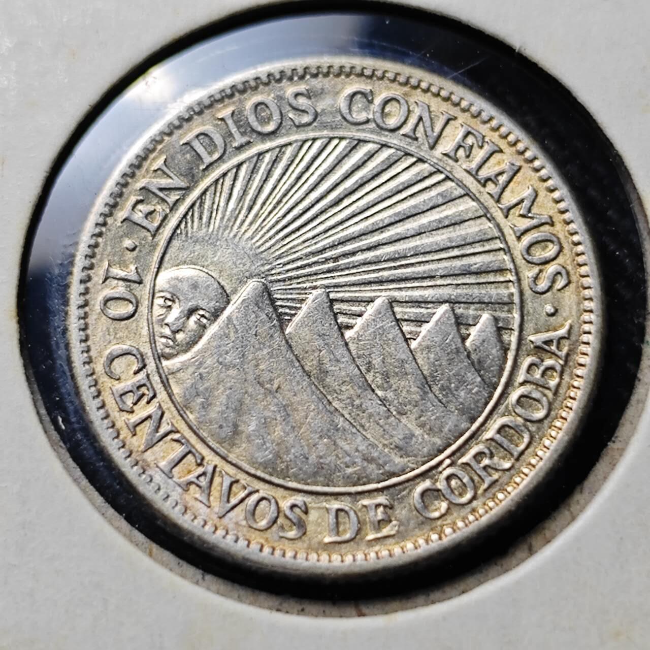 KK钱币收藏小铺  第398期 百期特拍（四拍之二） 2月预留时间 周末发货  1935尼加拉瓜10分银币！