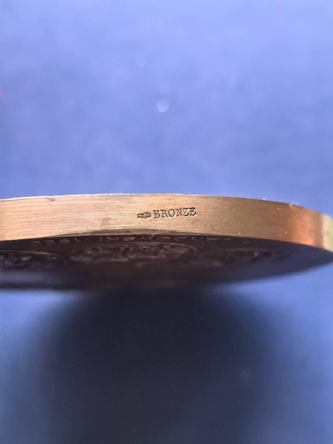 铜章专场 1950年法国多业态商业企业全国联合会铜章，直径8cm，1960年颁发