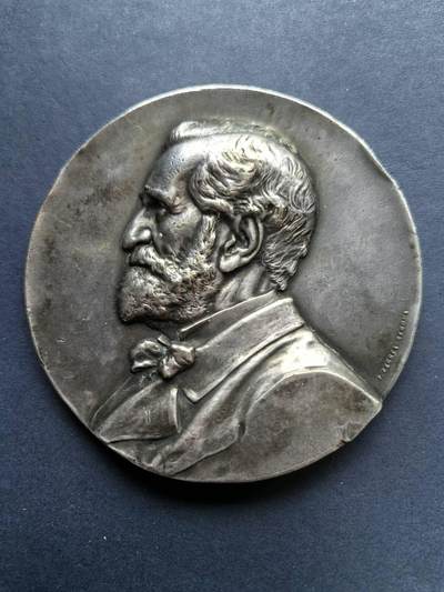 铜章专场 - 1913年瑞士日内瓦镀银铜章，6cm，边缘磕碰