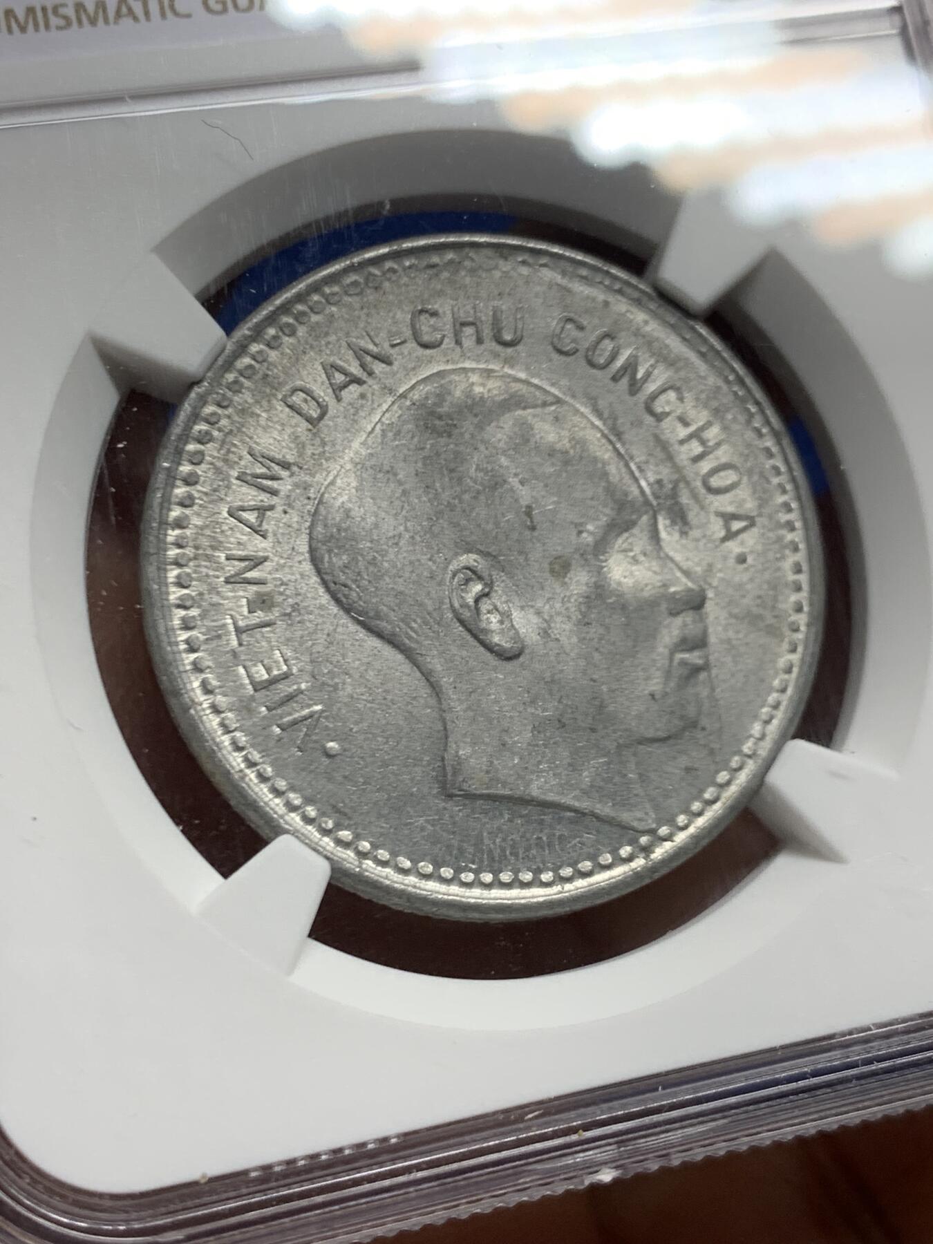 《竞宝斋》第463-465场 周日，周一，周二，3场连拍 （全场包邮）欢迎送拍 NGC MS62 越南1946年胡志明1DON铝币 好品难得