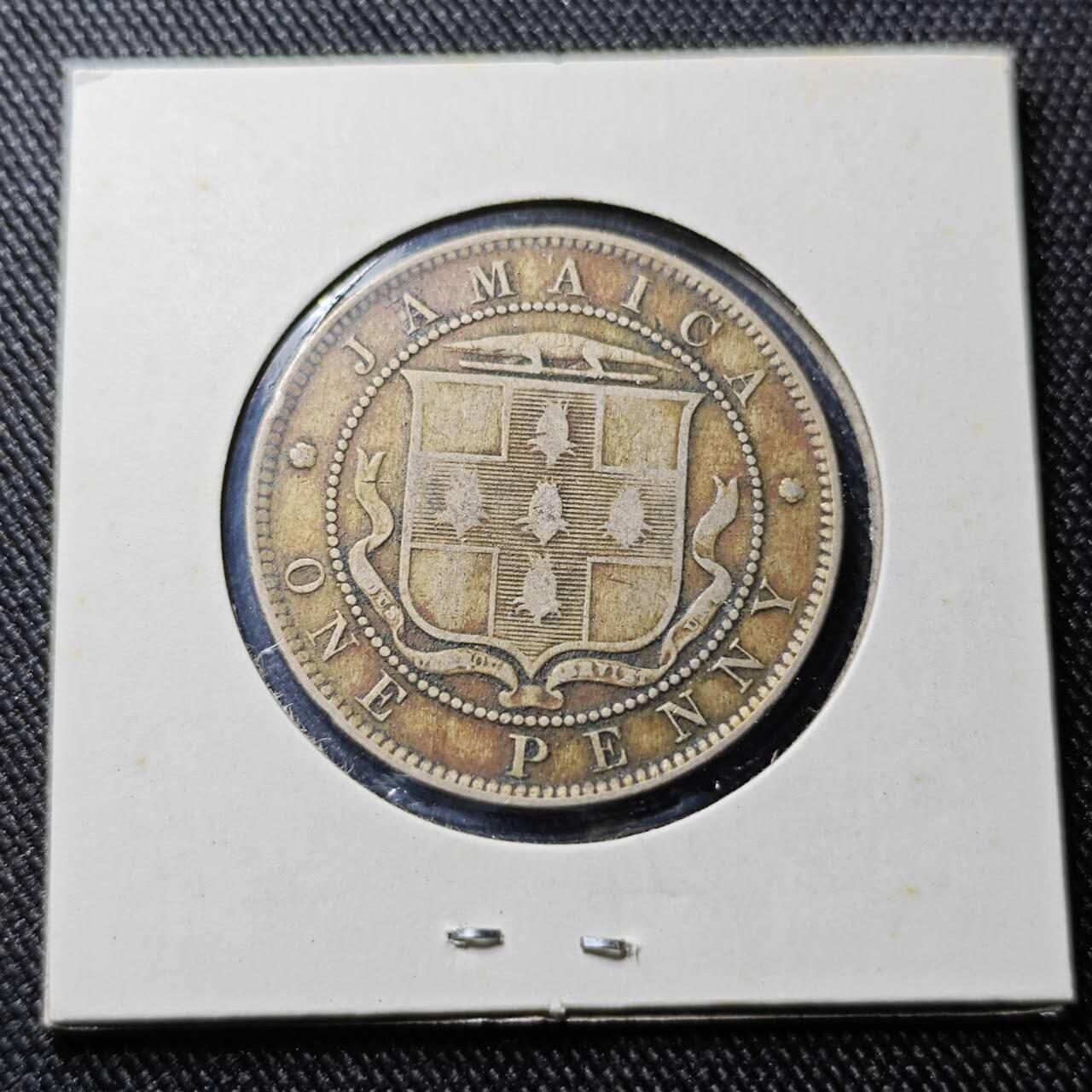 KK钱币收藏小铺  第398期 百期特拍（四拍之二） 2月预留时间 周末发货  1903英属牙买加爱七1便士镍币