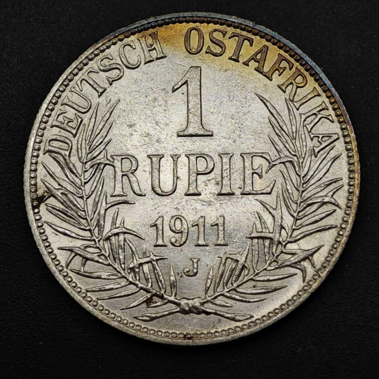 【淘币小摊】实时拍第八百六十一拍   银币套币场   满百包邮可预留二周 每周一统一发货   德属东非1911年1卢比银币