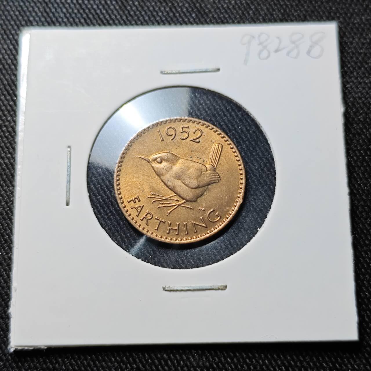 KK钱币收藏小铺  第398期 百期特拍（四拍之二） 2月预留时间 周末发货  1952英国1法新铜币 好品