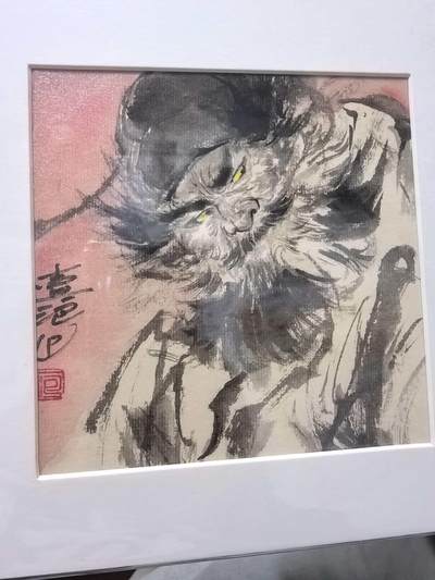亡灵潮玩 马年第二场 2月3日 晚8点截拍 - 【手绘版画】北京GAF插画节展一泡老师手绘斗钟馗尺寸20*20cm小版画带亲签