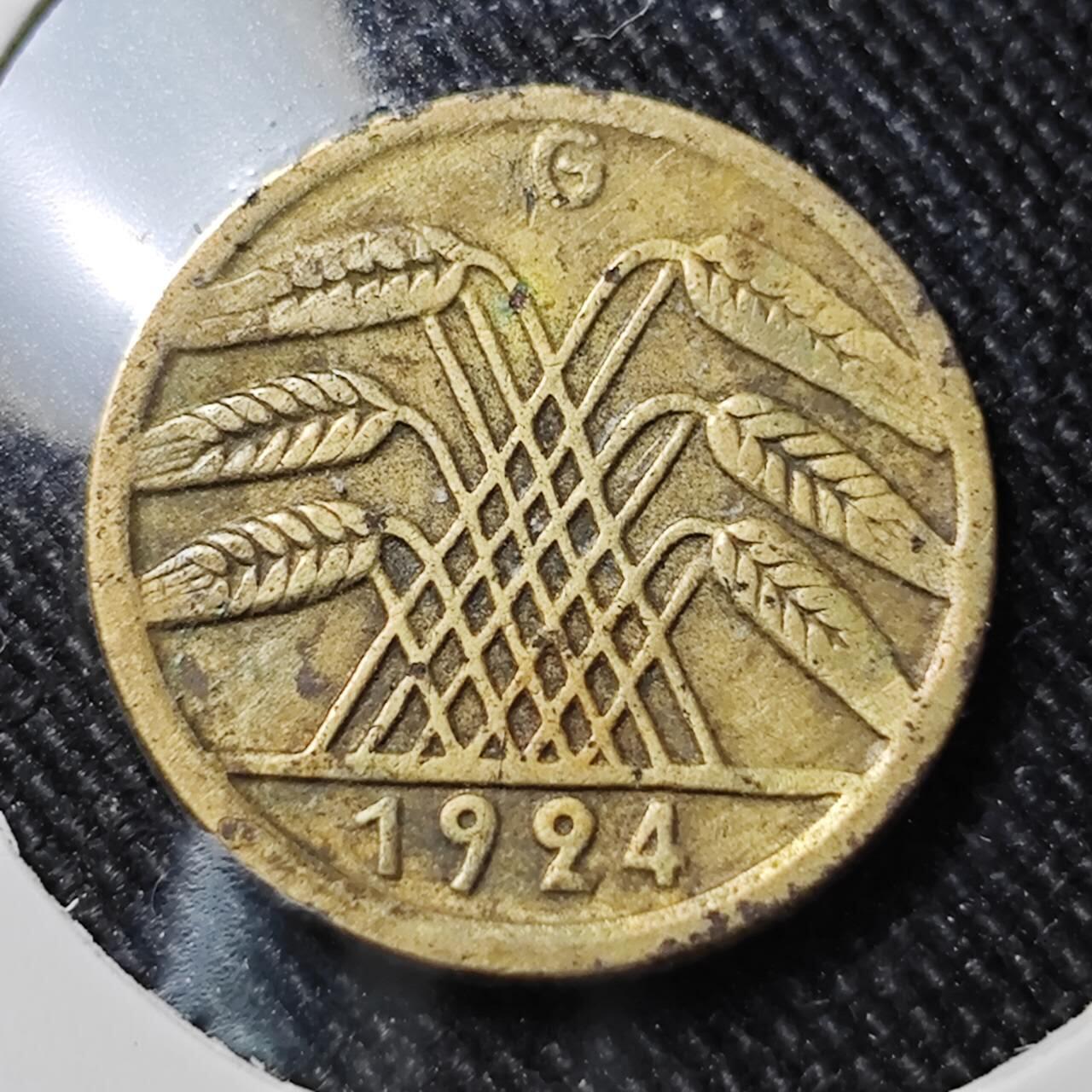 KK钱币收藏小铺  第391期  2月预留时间 周末发货  魏玛5分铜币