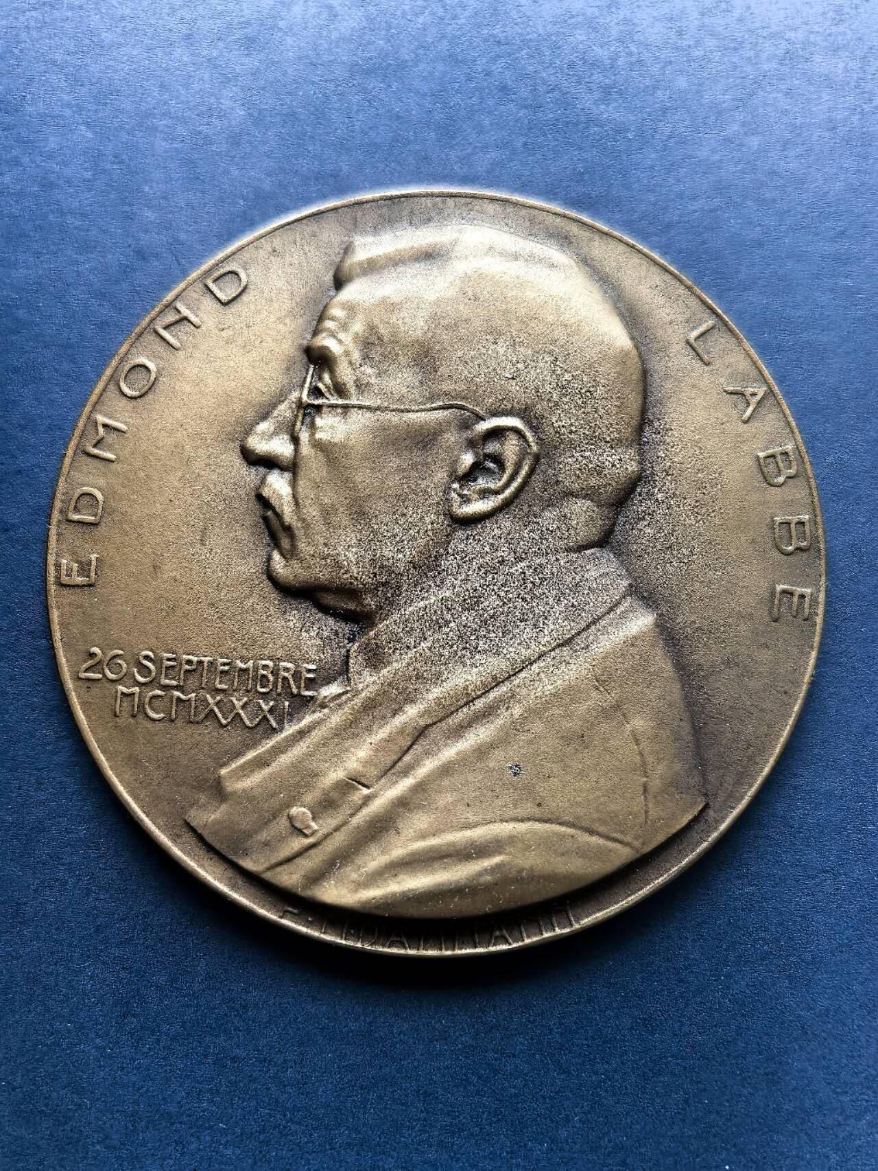 铜章专场 1931年法国铜章，外科医生，68mm，达曼Dammann作品