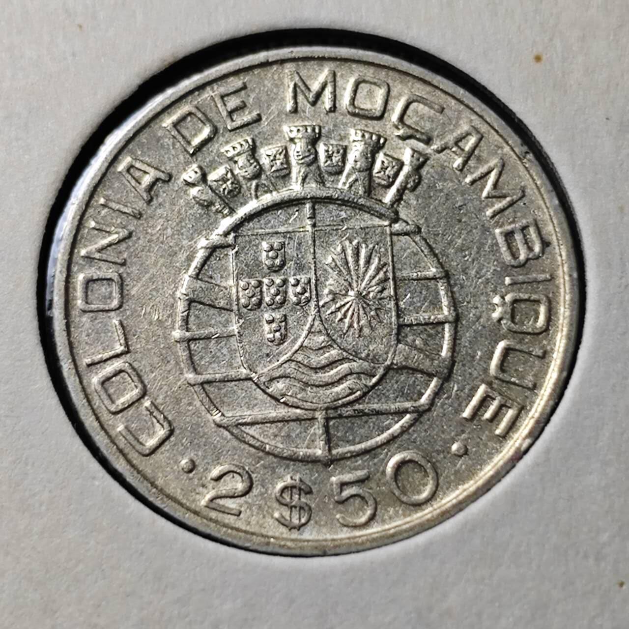 KK钱币收藏小铺  第398期 百期特拍（四拍之二） 2月预留时间 周末发货 1942葡属莫桑比克2.5埃斯库多银币 