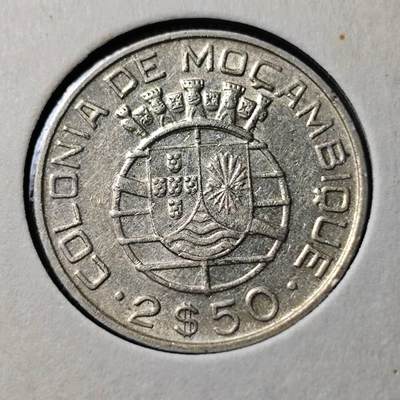 KK钱币收藏小铺  第398期 百期特拍（四拍之二） 2月预留时间 周末发货 - 1942葡属莫桑比克2.5埃斯库多银币 