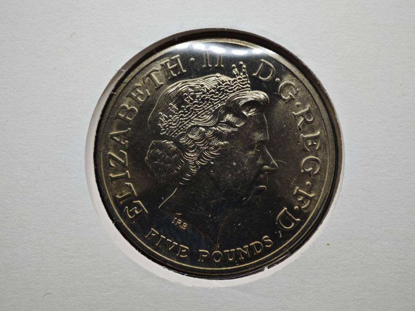 【淘币小摊】限时拍第八百六十二拍  克朗币邮币封场  满百包邮可预留两周  周一统一发货  英国2004年英法百年5镑纪念币邮币封