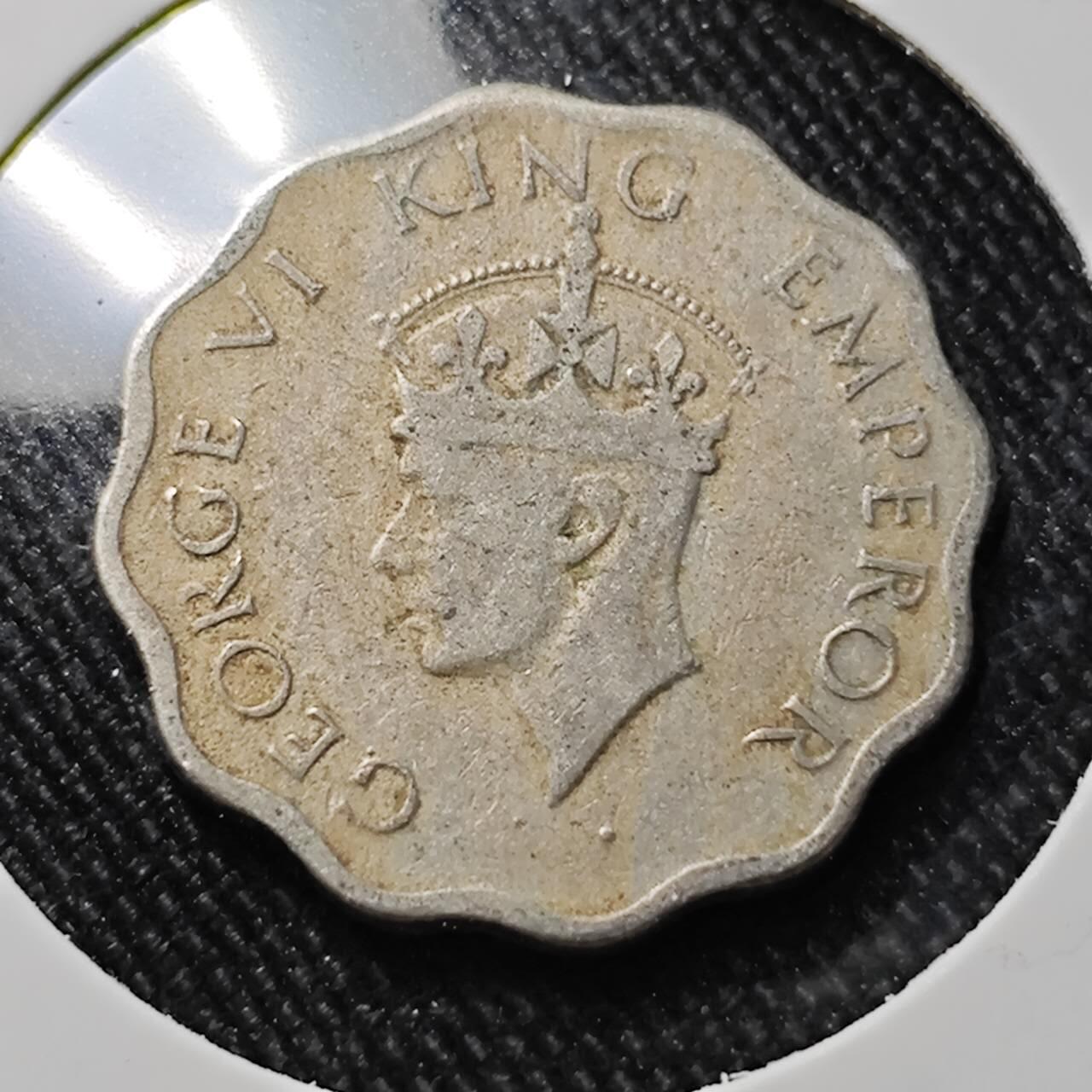 KK钱币收藏小铺  第391期  2月预留时间 周末发货  英属印度1安娜