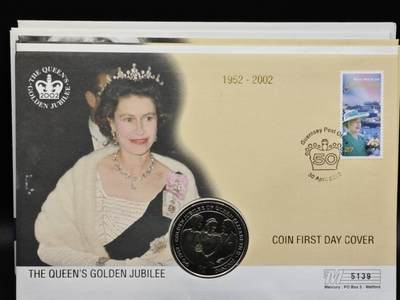 【淘币小摊】限时拍第八百六十二拍  克朗币邮币封场  满百包邮可预留两周  周一统一发货  - 英属维尔京2002年女王登基金禧1元纪念币邮币封