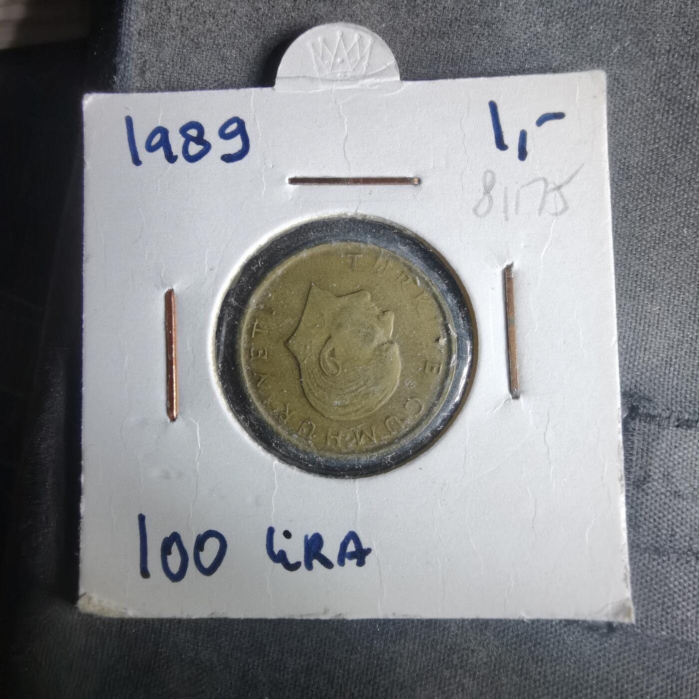 沼泽如烟--第981场 土耳其1989年100里拉